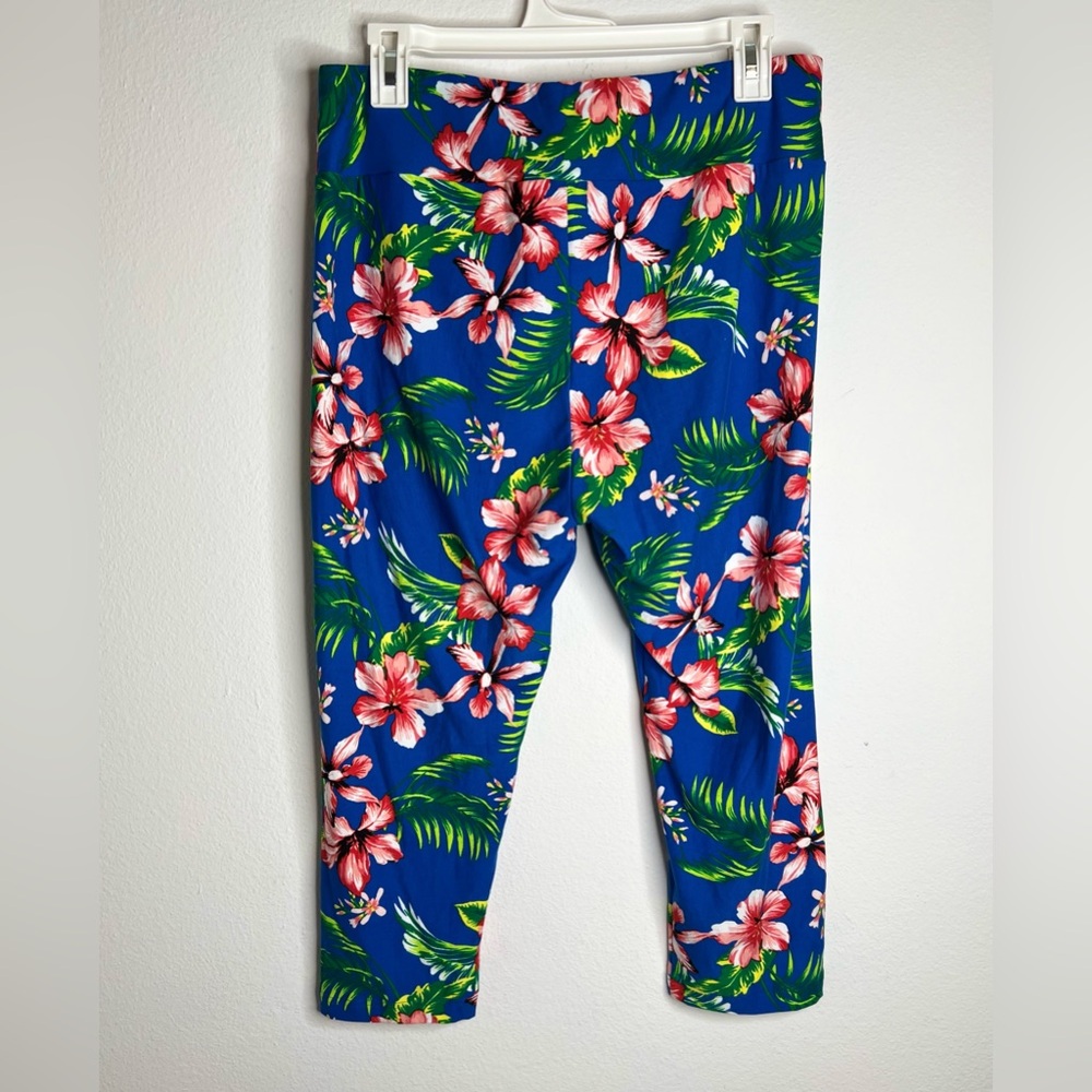 No Boundaries Womens Juniors Size XL 15-17 Legging Blue Floral Print - Picture 2 of 10
